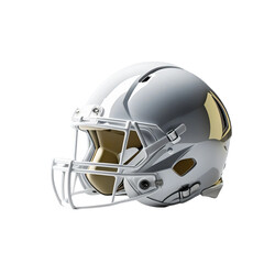 Fototapeta premium White football helmet isolated on transparent background