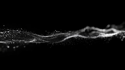 Abstract Digital Wave Particles Design