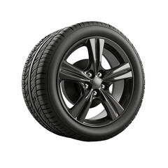 Obraz premium a car tire on a transparent background, PNG image, PNG file, Generative art.