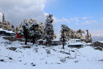 winter landscape in the mountains