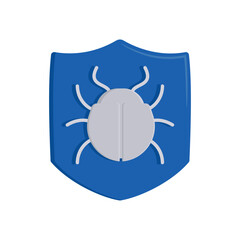 Bug Protection Flat Icon, Vector illustration