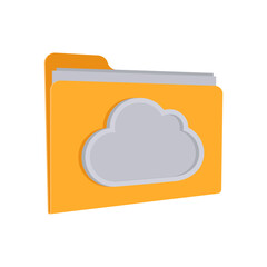 Cloud Storage Flat Icon, Vector illustration