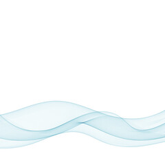 Abstract blue wave. Vector curves. Eps 10