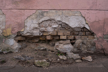 The most interesting deteriorated walls I've come across, old houses and buildings. Narrow old...