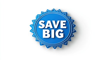 Naklejka premium Blue circular badge with 