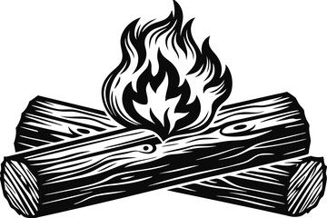 Fire Flame Icon Vector on Solid White Background – Minimalist Design