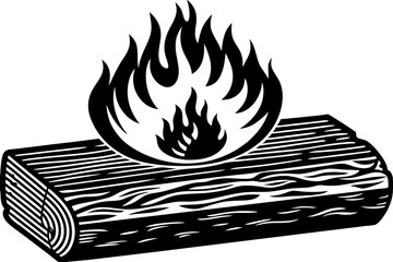 Fire Flame Icon Vector on Solid White Background – Minimalist Design