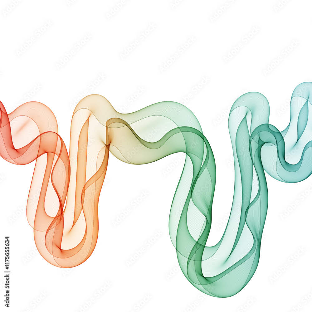 Fototapete Abstract vector colorful background. The design element is a colored wave. Template for advertising, computer background. Eps 10