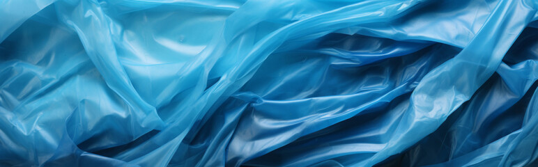 Obraz premium Blue plastic wrinkled surface.