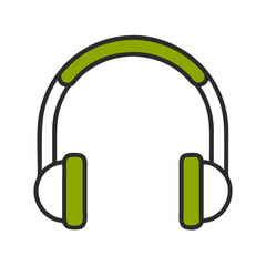 Vector Headphone Clipart for Audio Branding