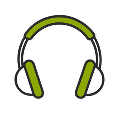 Vector Headphone Clipart for Audio Branding