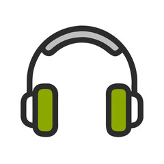 Vector Headphone Clipart for Audio Branding