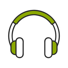 Vector Headphone Clipart for Audio Branding