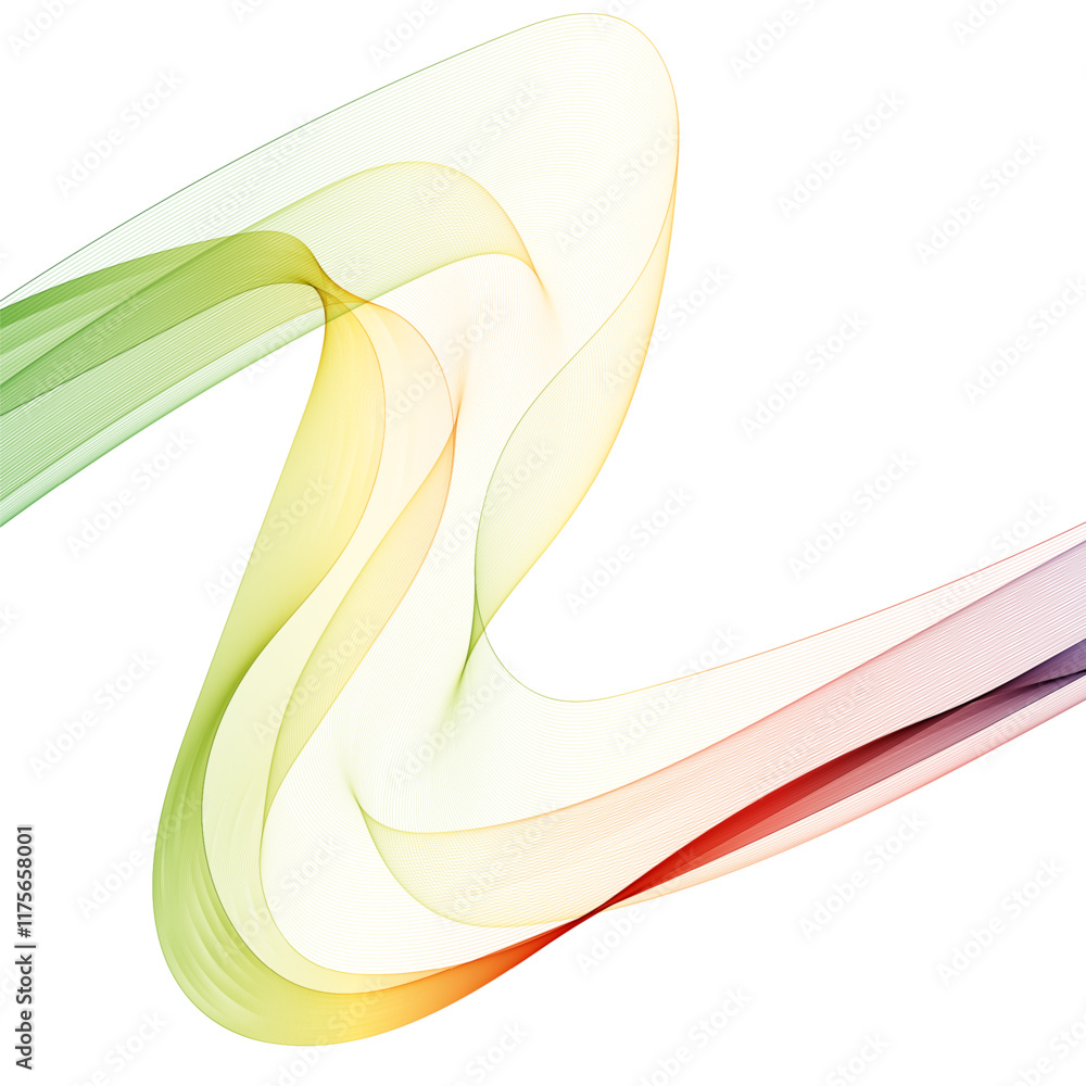 Fototapete Abstract vector colorful background. The design element is a colored wave. Template for advertising, computer background. Eps 10