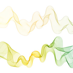 Set of colored waves. Abstract vector set. Decor elements. Eps 10