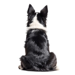 Obraz premium Black and white cat isolated on transparent background