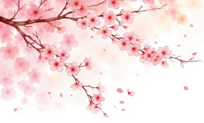 Delicate cherry blossoms in bloom