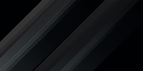 Obraz premium Black abstract background. Elegant dark diagonal shape elements. Modern luxury grey gradient graphic design.
