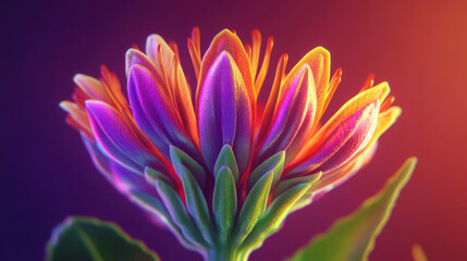 Vibrant digital flower art with colors