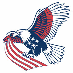 Obraz premium The America eagle vector design white background