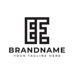 Letters EF or EE Monogram Logo, suitable for any business with EF FE EE or E initials
