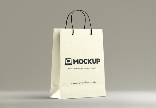 Shopping Bag Mockup - Half Side View