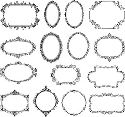 Decorative Style Silhouette Frames for Elegant Designs