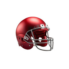 Fototapeta premium Red football helmet isolated on transparent background