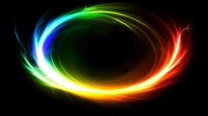 Fototapeta premium Rainbow Swirl Abstract Light Energy Design