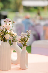 Exquisite flower decoration at an Indian wedding featuring vibrant marigolds, roses, and jasmine, creating a traditional and elegant festive ambience