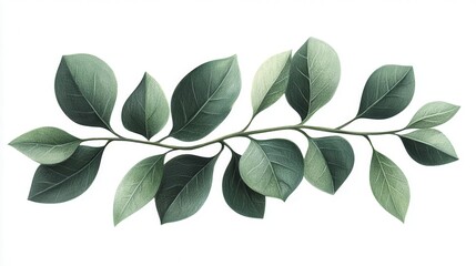 Naklejka premium Tropical leaves decoration isolated on white background for creative designs
