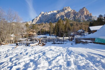 Dolomiti, Alta Badia paesaggio invernale