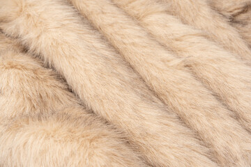 Texture of faux fur as a background, top view.