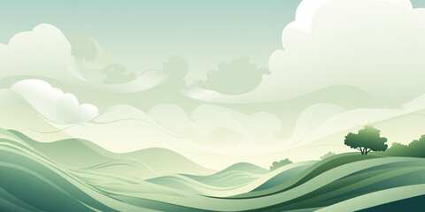Obraz premium Simple landscape illustration