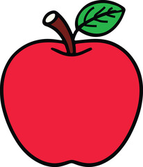 red apple illustration