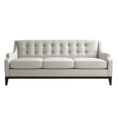 a white couch in a room on a transparent background, PNG image, PNG file, Generative art.