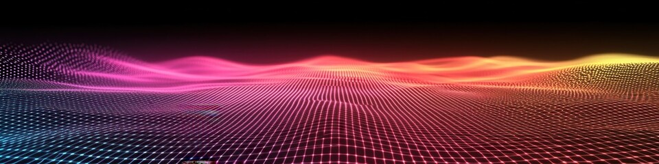 Minimalist holographic grid design, clean lines creating a subtle geometric pattern, modern aesthetic, captivating visual appeal.
