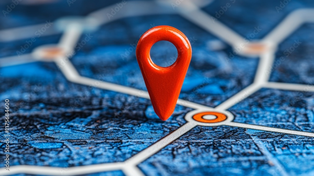 Poster 3d representation of customer journey visualization on abstract digital map background