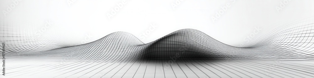 Poster tech-inspired minimalist grid, sleek geometric lines create a modern, understated design evoking inn