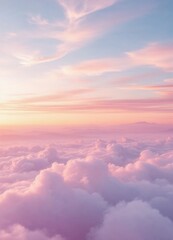 Pink and golden clouds adorn the morning sky.