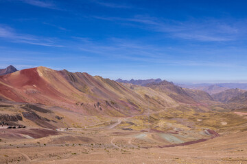 Fototapeta premium Amazing views of Rainbow mountain in Peru.