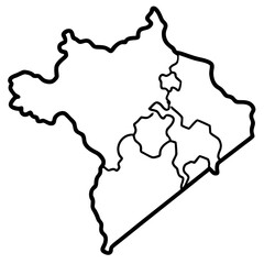 Elegant World Map Line Art Illustrations