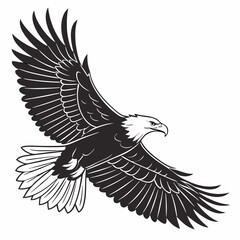 The America eagle vector  design white background