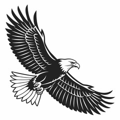 The America eagle vector  design white background