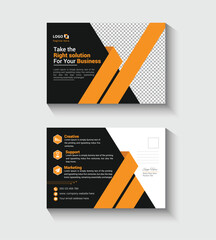 Creative corporate business Modern postcard template design ,