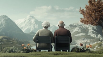 retirement investment planning, a serene consultation for retirement planning, with visuals of stability and future security