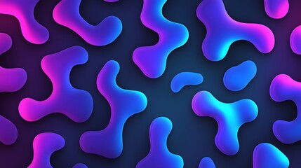 Abstract Colorful Fluid Shapes Design Background