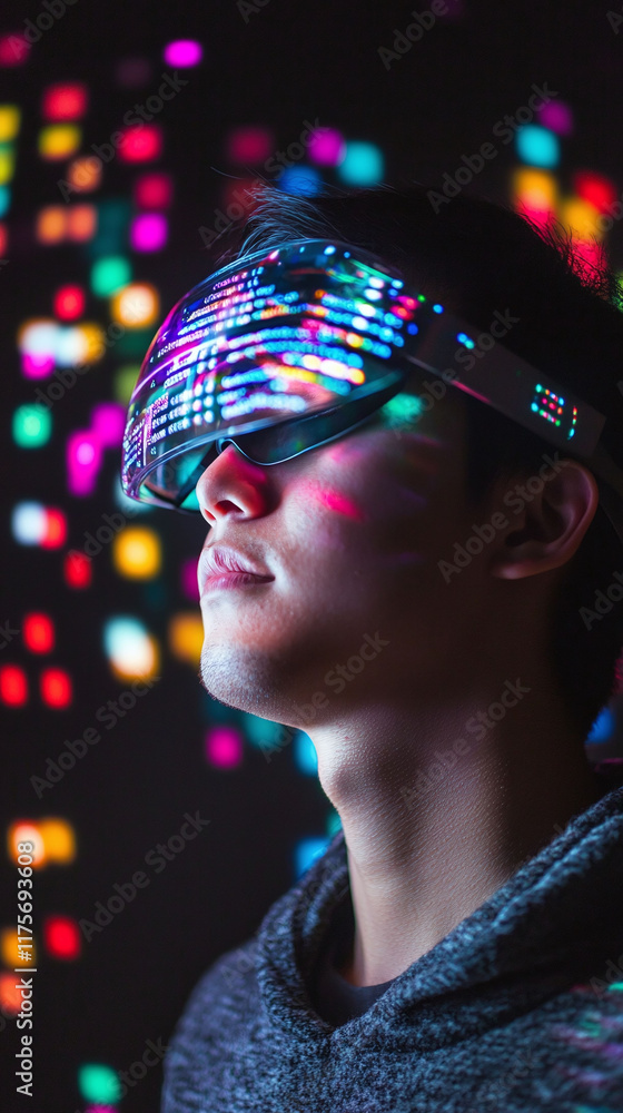 Poster an ai-driven language learning app projecting holograms for immersive vocabulary practice.
