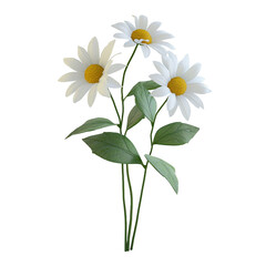 Fototapeta premium a small vase with white flowers in it PNG image, PNG file, Generative art.