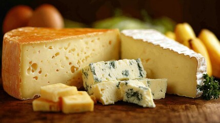 Assortment of Delicious Cheeses: A Culinary Delight